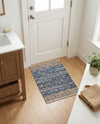 Tulum Trellis Collection Area Rug - Shoreline Rectangle Denim blue  lifestyle 44