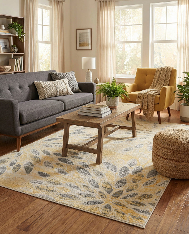 Savannah Elegance Collection Area Rug -  Riverfront Rectangle Yellow  lifestyle 14