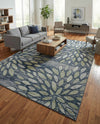 Savannah Elegance Collection Area Rug -  Riverfront Rectangle Navy Blue  lifestyle 15