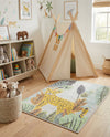 Wonder Tykes Collection Area Rug -  Puzzled Rectangle Gray  lifestyle 3