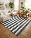 Tassel Trail Collection Area Rug - Pathway (Navy Blue) Rectangle Navy Blue  lifestyle 22