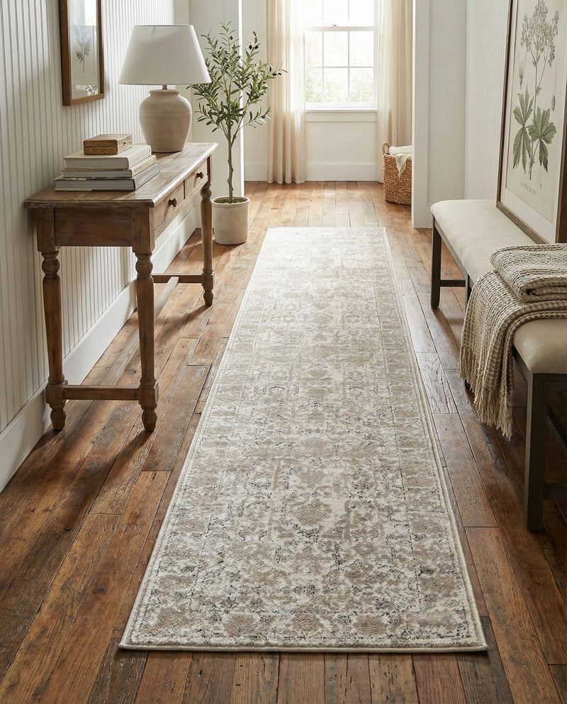 Cascade Range Collection Area Rug -  Shasta (Ivory) Runner Ivory  lifestyle 40