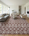 Geo Garden Lattice Collection Area Rug -  Andalusia Rectangle Dusty Rose  lifestyle 45