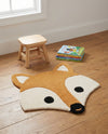 Whimsy Wonders Wool Collection Area Rug -  Meadow Round Orange and White  lifestyle 5