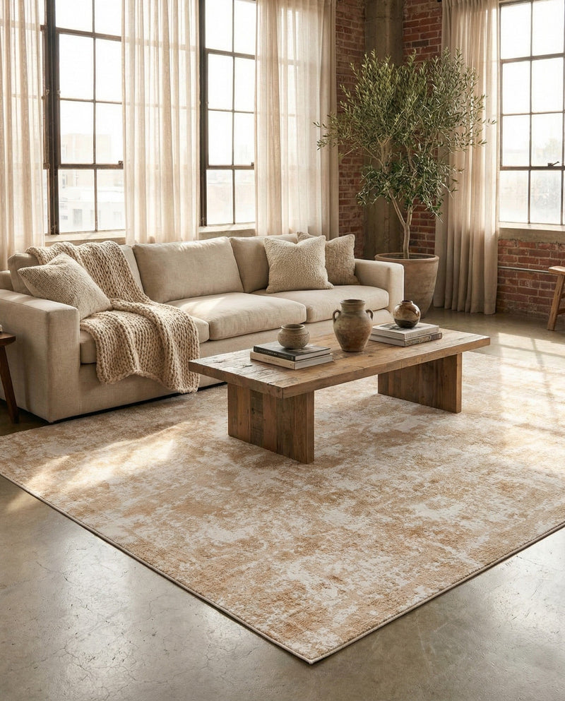 Luminara Sands Collection Area Rug - Elysium (Sand) Rectangle Sand  lifestyle 15