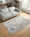 Aegean Elegance Collection Area Rug -  Rhodes Rectangle Gray Cream  lifestyle 20