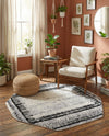 Marrakech Mosaic Collection Area Rug -  Sahara Octagon Black and White  lifestyle 79