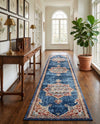 Eden Oasis Collection Area Rug -  Tranquility (Dark Blue) Runner Dark Blue  lifestyle 58