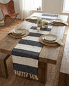 Tassel Trail Collection Area Rug - Pathway (Navy Blue) Table Runner Navy Blue  lifestyle 77