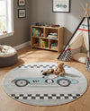 Wonder Tykes Collection Area Rug -  Confetti Round Gray  lifestyle 31