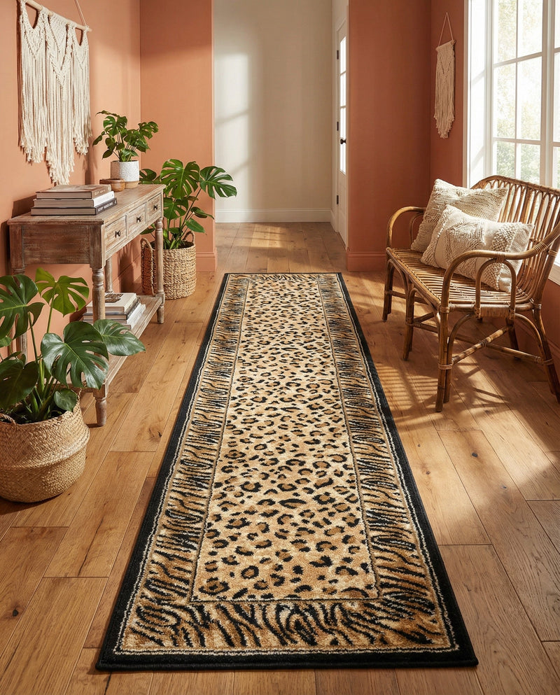 Savannah Sojourn Collection Area Rug -  Chobe Runner Light Brown  lifestyle 28
