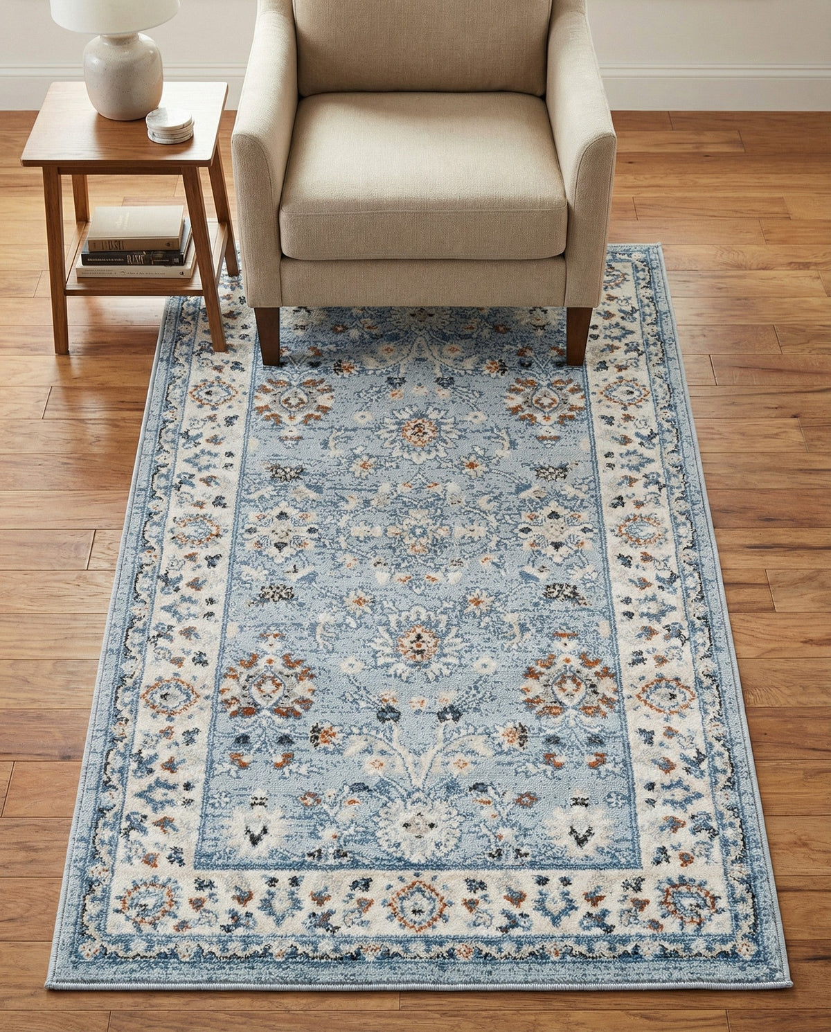 Savannah Elegance Collection Area Rug - Augusta (Aqua Blue) Rectangle Aqua Blue  lifestyle 21