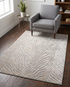 Bloomsbury Elegance Collection Area Rug -  Chelsea Rectangle Gray and Ivory  lifestyle 58