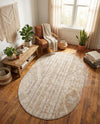 Cascade Range Collection Area Rug - Hood (Ivory) Oval Ivory  lifestyle 88