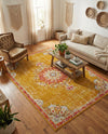 Brighton Terrace Collection Area Rug - Hove (Gold) Rectangle Gold  lifestyle 15