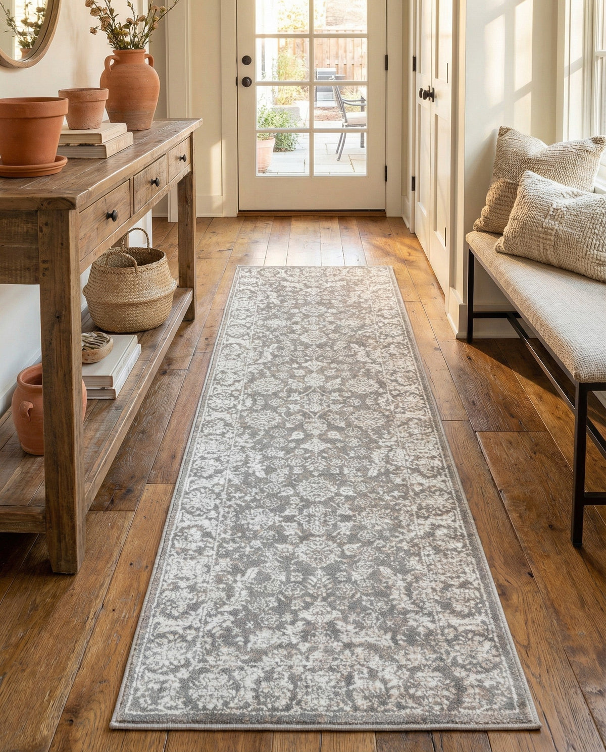 Metro Heights Collection Area Rug -  Astoria Runner Gray  lifestyle 107