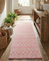 Mediterranean Lattice Collection Area Rug - Santorini (Pink) Runner Pink  lifestyle 31