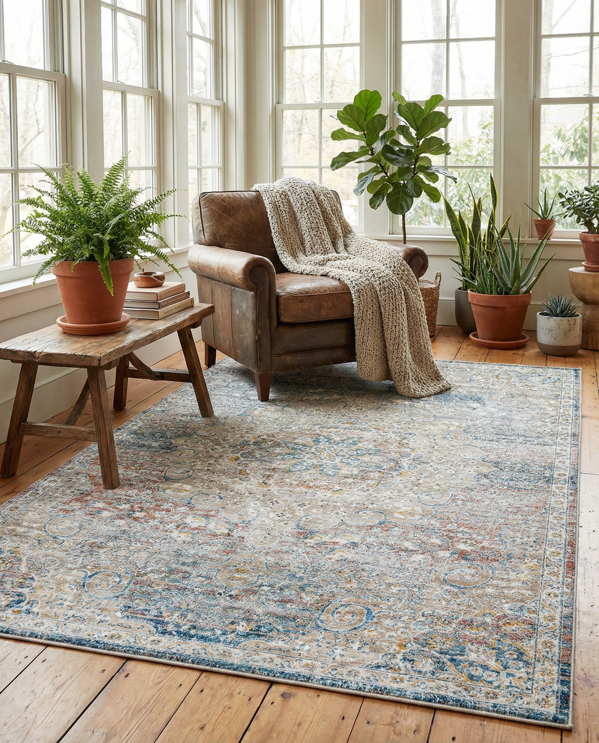 Coastal Haven Collection Area Rug - Seabreeze (Multi) Rectangle Multi  lifestyle 8