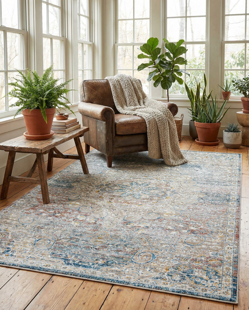 Coastal Haven Collection Area Rug - Seabreeze (Multi) Rectangle Multi  lifestyle 8