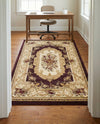 Versailles Elegance Collection Area Rug -  Louveciennes (Brown) Rectangle Brown  lifestyle 32