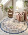 Savannah Series Collection Area Rug - Charleston (Multi) Round Multi  lifestyle 57