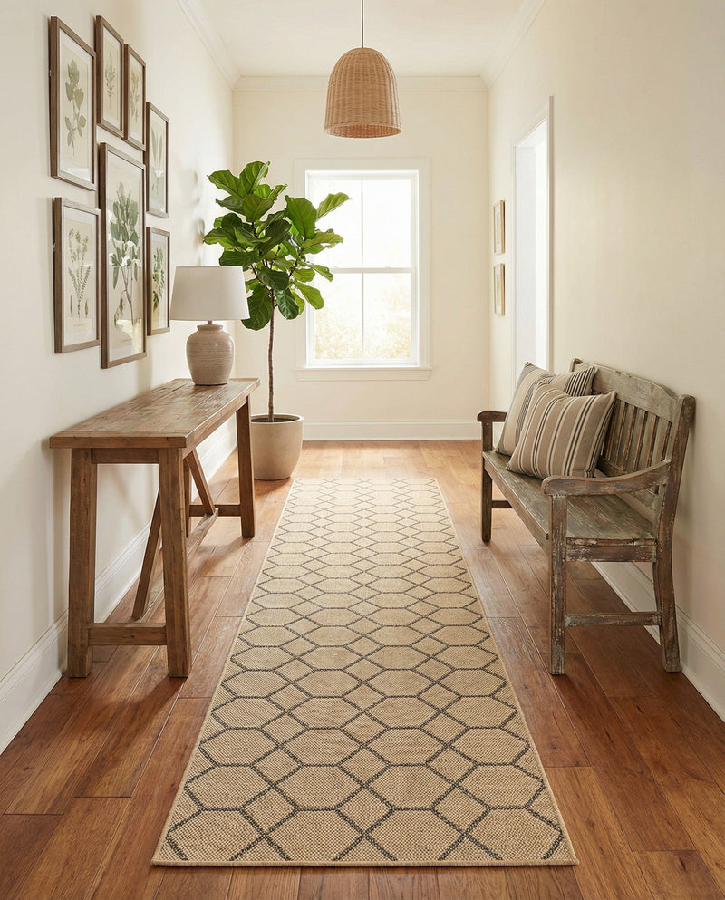 Sahara Sands Collection Area Rug -  Faiyum Runner Natural  lifestyle 41