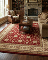 Jaipur Elegance Collection Area Rug -  Nahargarh (Red) Rectangle Red  lifestyle 16