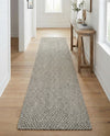 Highland Woven Jute Collection Area Rug - Glenmore (Gray) Runner Gray  lifestyle 74