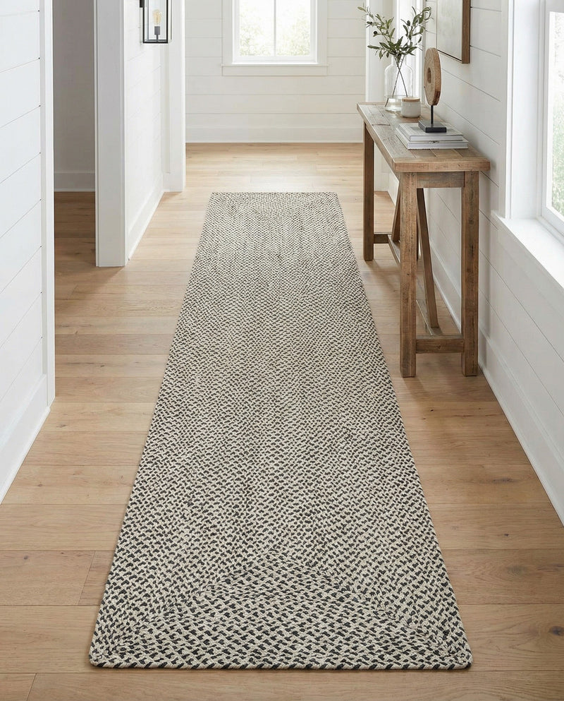 Highland Woven Jute Collection Area Rug - Glenmore (Gray) Runner Gray  lifestyle 74