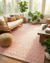 Savannah Weave Collection Area Rug - Serengeti Rectangle Pink  lifestyle 37