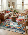 Colorburst Oasis Collection Area Rug -  Lagoon Rectangle Multi  lifestyle 25