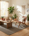 Sequoia Handwoven Jute Collection Area Rug - Aspen Square Black and White  lifestyle 39