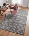 Hollywood Luxe Collection Area Rug -  Beverly (Gray Silver) Rectangle Gray Silver  lifestyle 5