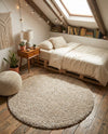 Alpine Plush Collection Area Rug -  Cortina (Linen) Round Linen  lifestyle 59