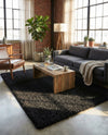Eternal Plush Oasis Collection Area Rug -  Tranquility (Onyx Black) Rectangle Onyx Black  lifestyle 26