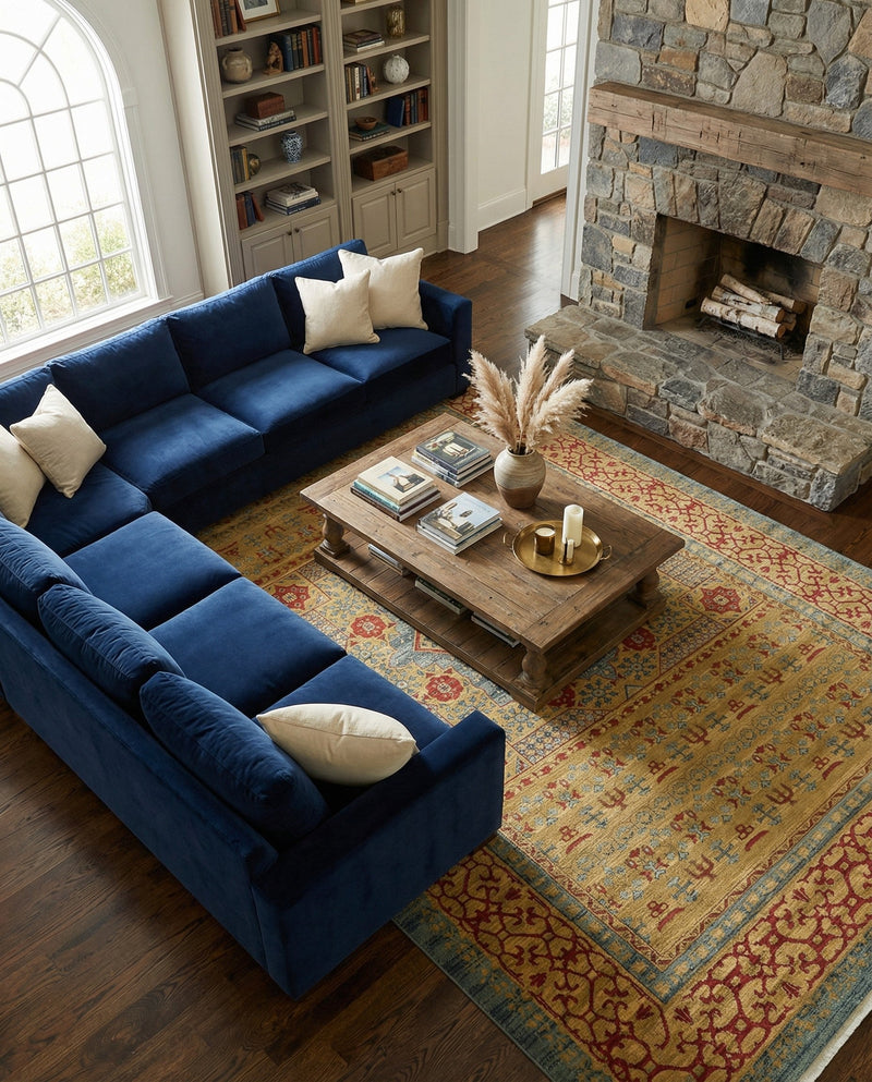 Ottoman Elegance Collection Area Rug -  Cappadocia Rectangle Light Blue  lifestyle 54