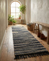Savannah Jute Collection Area Rug - Nantucket Runner Navy Blue and Ivory  lifestyle 76