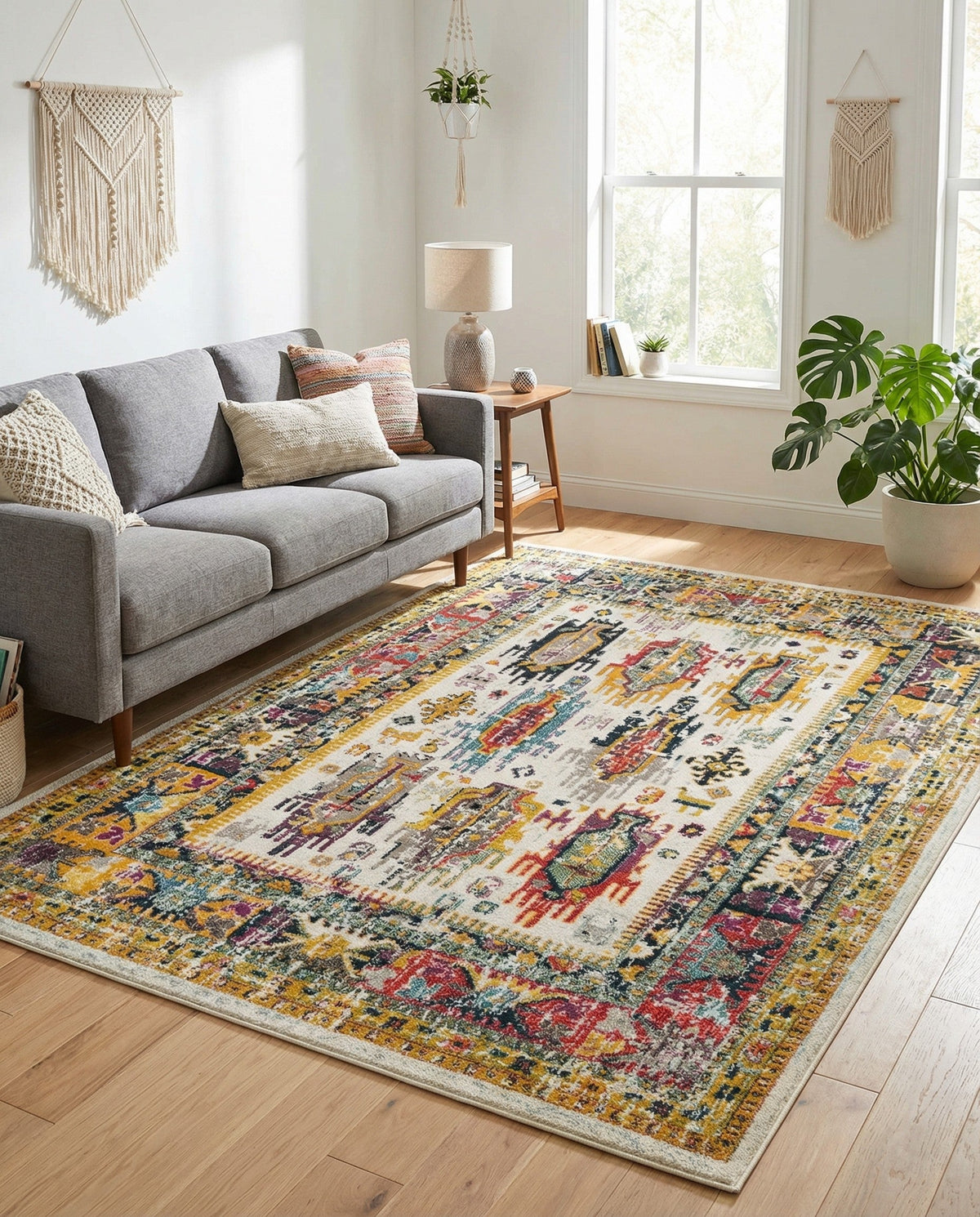 Brighton Terrace Collection Area Rug -  Portslade Rectangle Ivory  lifestyle 37