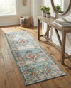 Savannah Soiree Collection Area Rug - Serengeti (Blue) Runner Blue  lifestyle 63