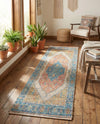 Savannah Threads Collection Area Rug - Charleston Runner Orange Yellow  lifestyle 48