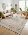 Savannah Series Collection Area Rug -  Augusta (Pink) Rectangle Pink  lifestyle 25