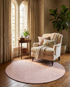 Berkshire Estate Collection Area Rug - Windsor (English Rose) Round English Rose  lifestyle 79