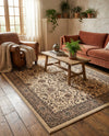 Isfahan Elegance Collection Area Rug - Naghsh-e Jahan (Ivory) Rectangle Ivory  lifestyle 8