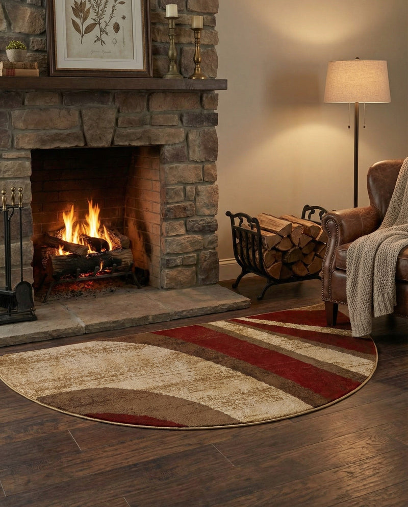 Bistro Lounge Collection Area Rug -  Frappe Hearth Beige  lifestyle 55