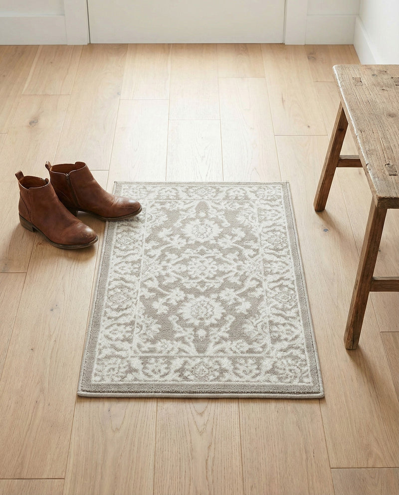 Savannah Elegance Collection Area Rug - Augusta (Light Gray) Rectangle Light Gray  lifestyle 10