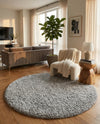 Eternal Plush Oasis Collection Area Rug -  Tranquility (Ash) Round Ash  lifestyle 64