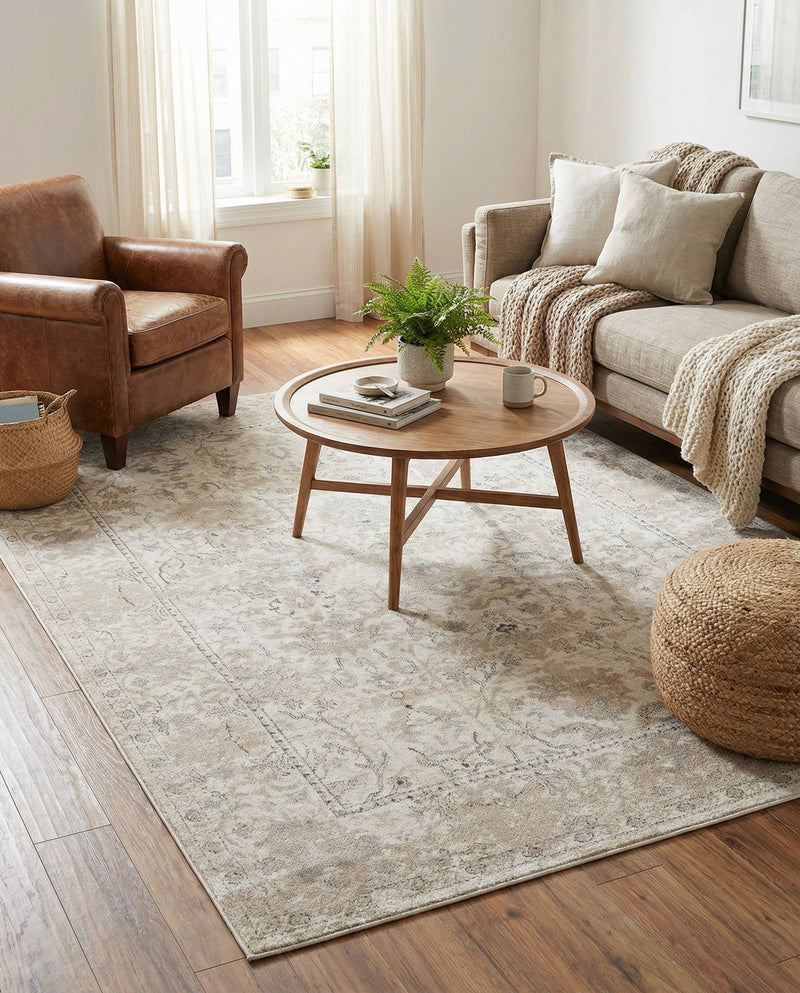 Cascade Range Collection Area Rug -  Shasta (Ivory) Rectangle Ivory  lifestyle 23