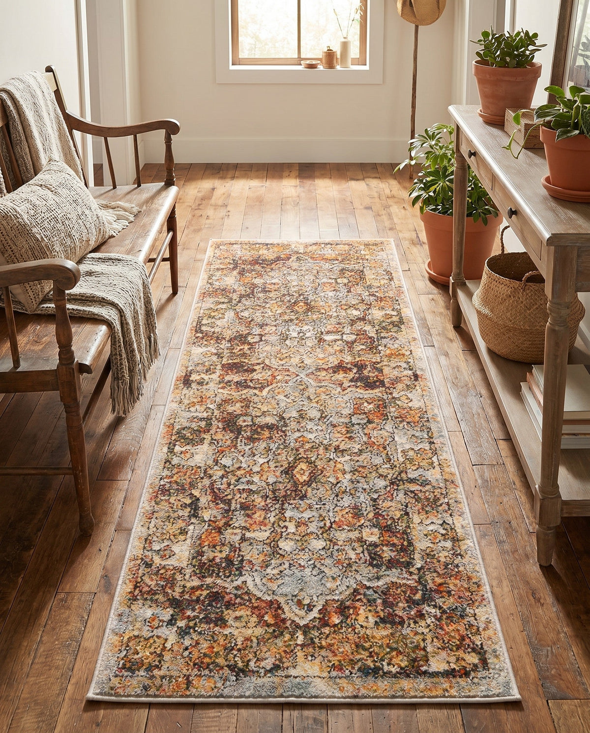 Savannah Soiree Collection Area Rug -  Everglade (Ivory) Runner Ivory  lifestyle 47