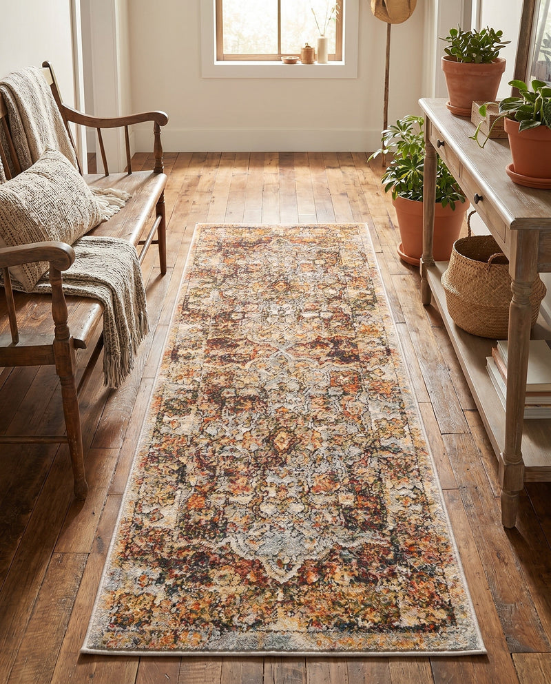 Savannah Soiree Collection Area Rug -  Everglade (Ivory) Runner Ivory  lifestyle 47