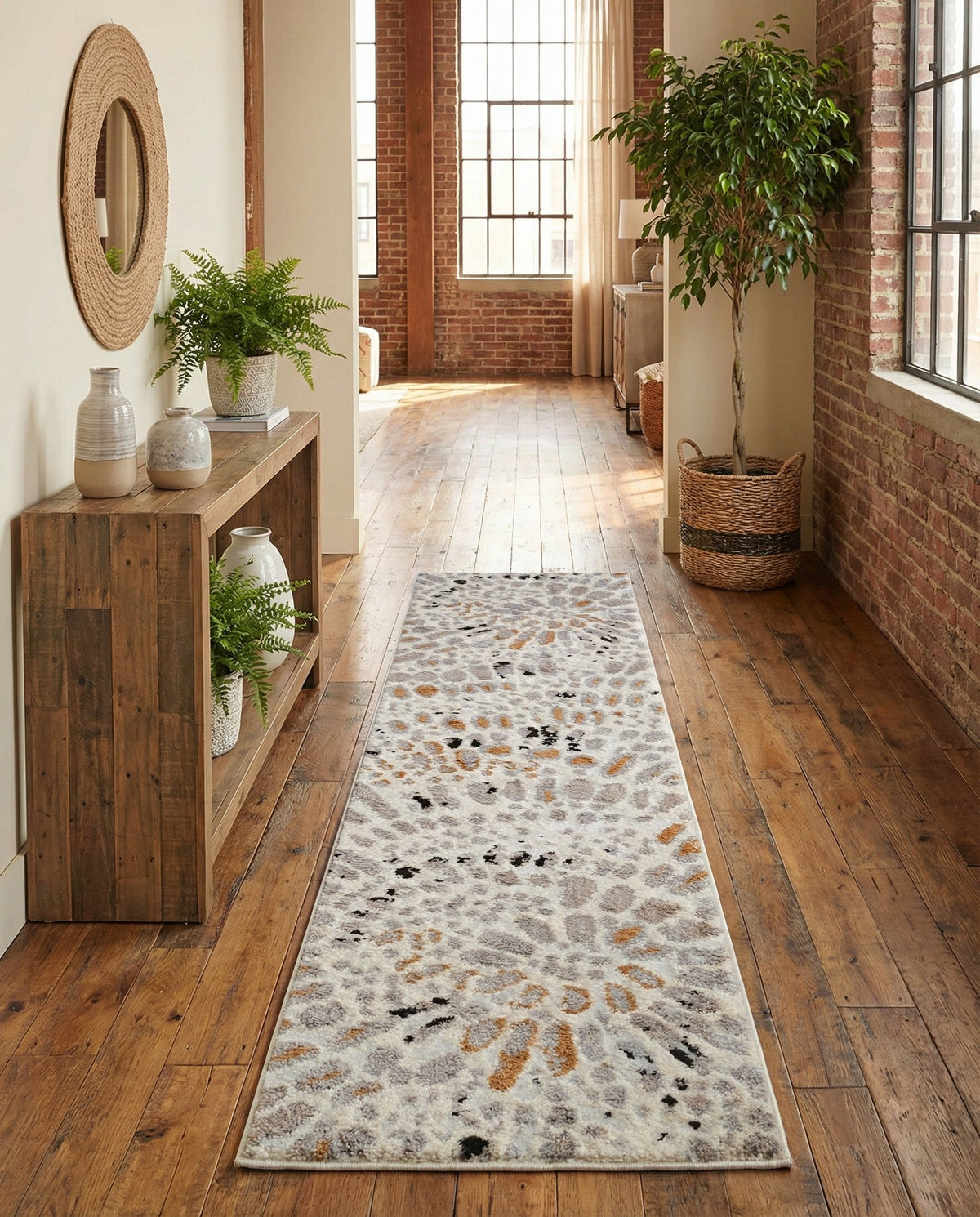 Sienna Collection Area Rug -  Modena Runner Ivory  lifestyle 44